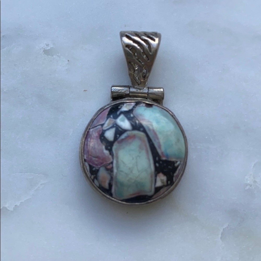 Sterling Silver .925 Pendant Magical Healing Stone